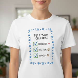 T-shirt Liste de cadeaux pour parents d'animaux d'accueil 