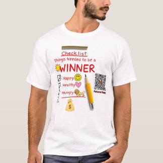 T-shirt Liste de contrôle du gagnant