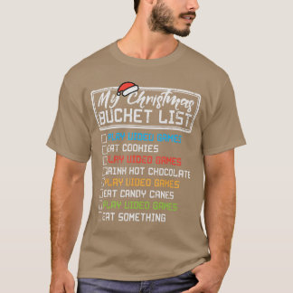 T-shirt Liste de jeux vidéo pour Noël Vidéo Games Xmas Gam