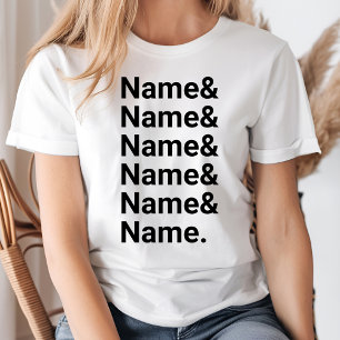 T-shirt Liste de noms personnalisés Nom d'unité personnali