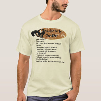 T-shirt Liste de vérification de la partie de baccalauréat
