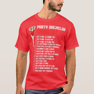 T-shirt Liste de vérification de la partie de baccalauréat