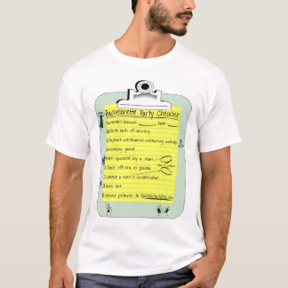T-shirt Liste de vérification de la partie de bachelorette