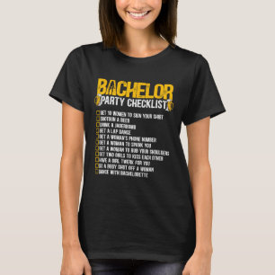 T-shirt Liste de vérification drôle pour l'enterrement de