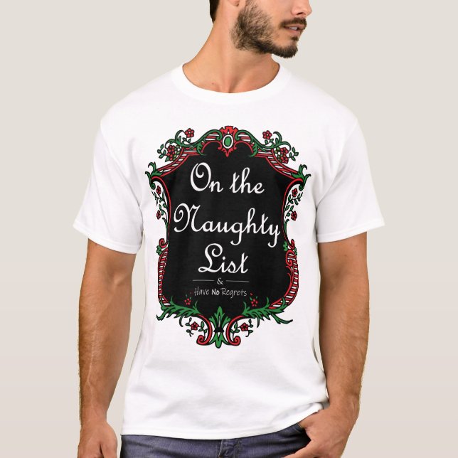 T-shirt Liste de vilains (Devant)