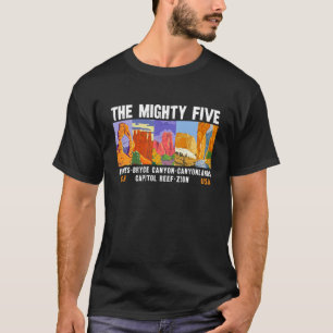 T-shirt Liste des cinq grands parcs nationaux de l'Utah Vi
