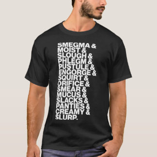 T-shirt Liste des mots bruts