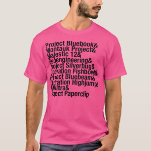 T-shirt Liste Des Plus Grandes Conspirations Projet Bluebo