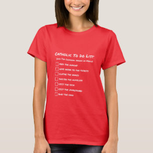 T-shirt Liste des tâches catholiques