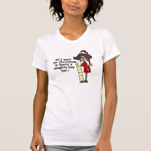 T-shirt Liste du garçon vilain de Père Noël