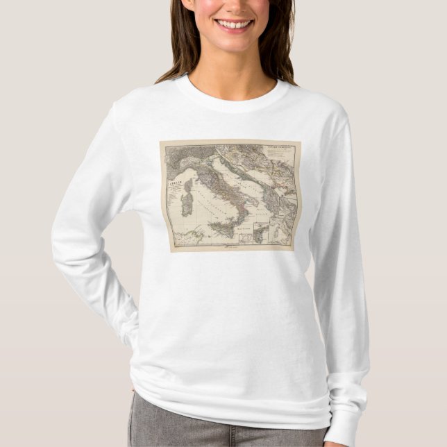T-shirt L'Italie, cisalpina de Gallia, Sicilia, Sardaigne (Devant)