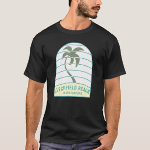 T-shirt Litchfield Beach Caroline du Sud Palm Tree Sc Vaca