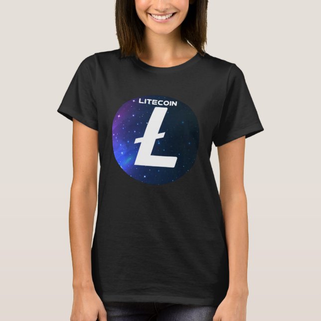 T-shirt Litecoin Cryptocurrency Space Galaxy LTC Crypto Mo (Devant)