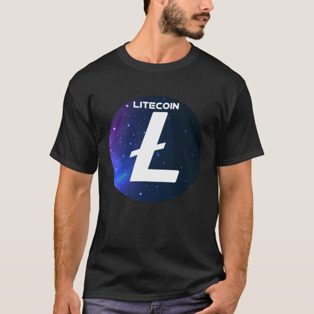 T-shirt Litecoin Cryptocurrency Space Galaxy LTC Crypto Mo (Devant)