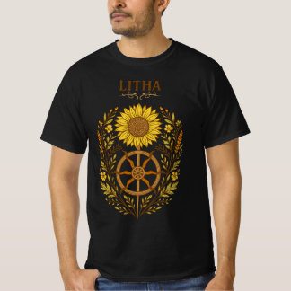 T-shirt Litha Tournesol Roue Solstice d'été Céleste