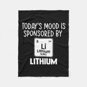 T-Shirt Lithium-Elemente für das Bewusstsein für p Fleecedecke