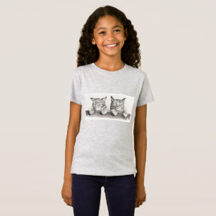 T-Shirt Lithographie de chats dormant vintage, 1874