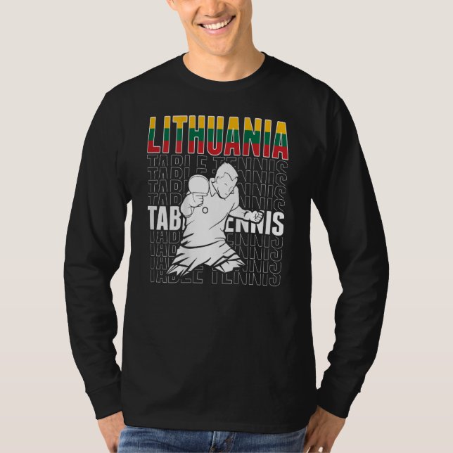 T-shirt Lithuania Table Tennis   Support Lithuanian Ping P (Devant)