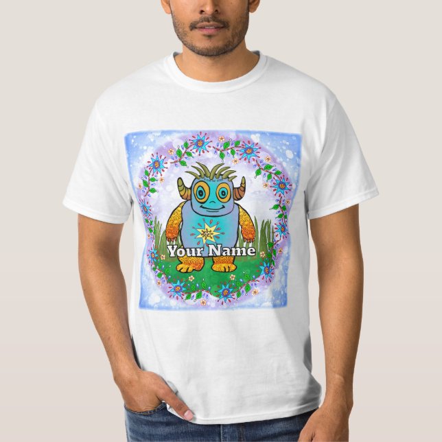 T-shirt Little Blue Monster (Devant)