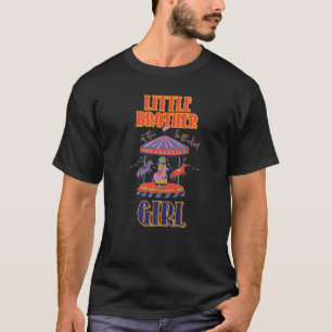 T-shirt Little Brother Birthday Girl Carousel Theme Matchi