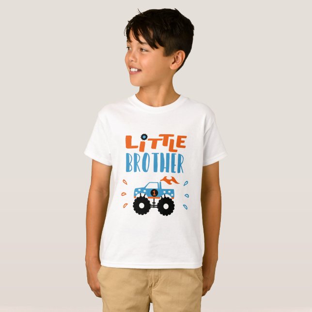 T-shirt little brother monster truck (Devant entier)