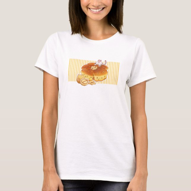 T-shirt Little Cat & Walnut bread (Devant)
