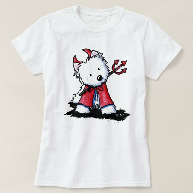 T-shirt Little Devil Westie Apparel (Design devant)