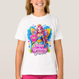 T-shirt Little Fairy Princess Arc-en-ciel Ailes, cadeau d'