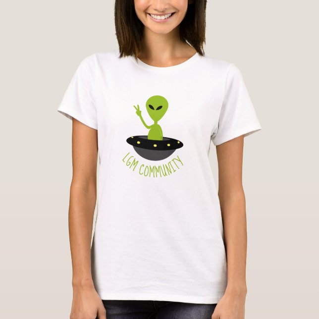 T-shirt Little Green Men, LGM Community Extraterrestrial (Devant)