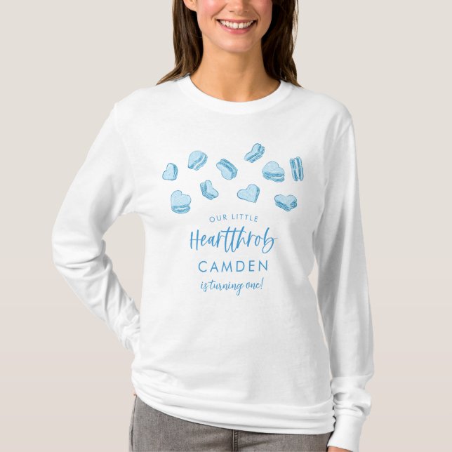 T-shirt Little Heartthrob Boy Anniversaire de la fête Pare (Devant)