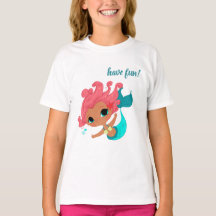 little mermaid having fun, chemisette pour filles