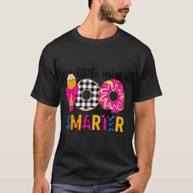 T-shirt Little Miss 100 Days Smarter Celebration 100 Days  (Devant)