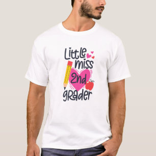 T-shirt Little Miss 2E Année Premier Jour De Deuxième Anné