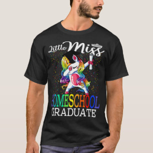 T-shirt Little Miss Homeschool Graduate Unicorn