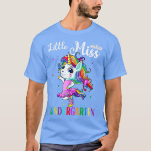 T-shirt Little Miss Kindergarten mignonne Unicorn Funny Ba