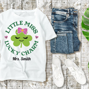 T-shirt "Little Miss Lucky Charm" St. Patrick's Day Tee