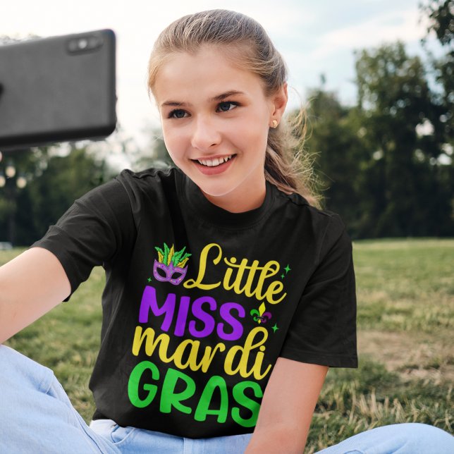 T-shirt Little Miss Mardi Gras – for Your Mini Carnival  (Créateur téléchargé)