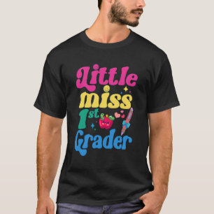 T-shirt Little Miss Première Année Drôle Retour À L'École 