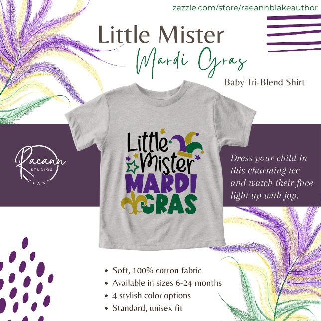 T-shirt Little Mister Mardi Gras Baby/ Toddler (Créateur téléchargé)