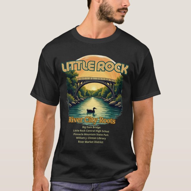 T-shirt Little Rock, Arkansas, "River City Roots", (Devant)