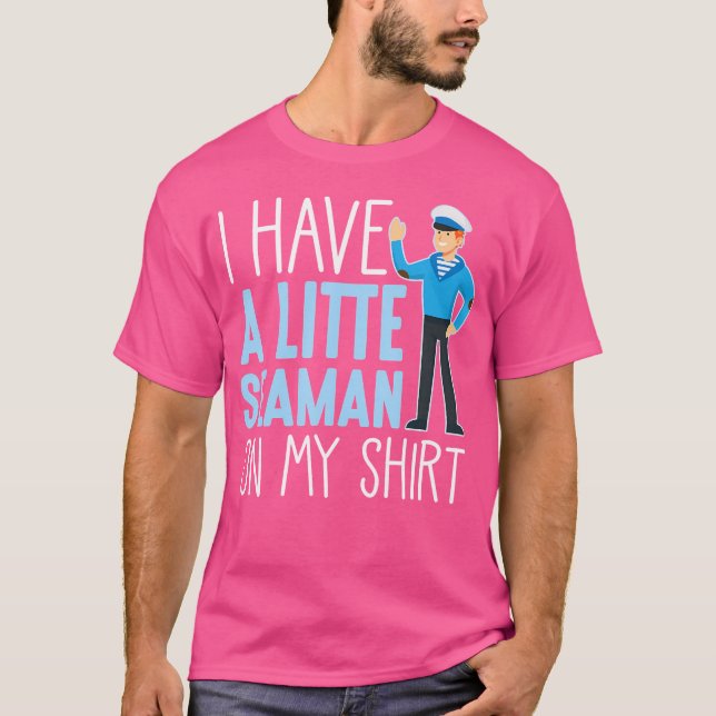 T-shirt Little Seaman Sailboat Quote Fisherman (Devant)
