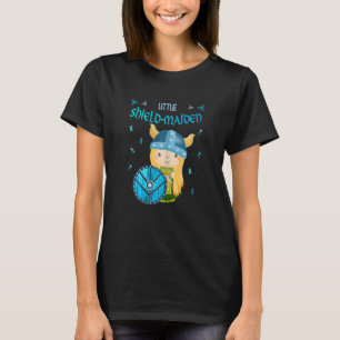 T-shirt Little Shield-Maiden Lagertha's Shield Girl Norse