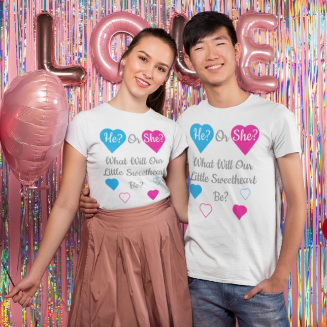 T-shirt Little Sweetheart Saint-Valentin Révélation de gen (Créateur téléchargé)