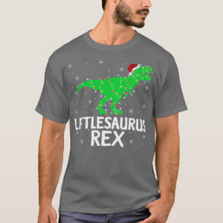 T-shirt Littlesaurus Re Xmas Lumières Père Noël Tre Dinosa