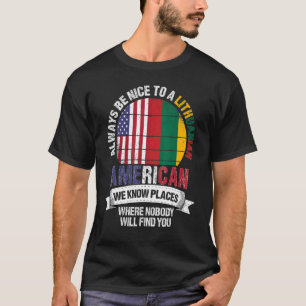 T-shirt Lituanian American Nous connaissons des endroits o