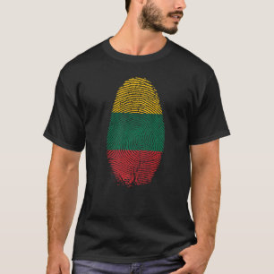 T-shirt Lituanie Drapeau Empreinte C'est dans mon ADN Don 