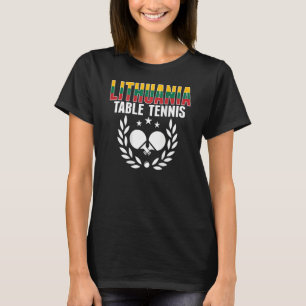 T-shirt Lituanie Ping Pong Lituanien Table Tennis Supp