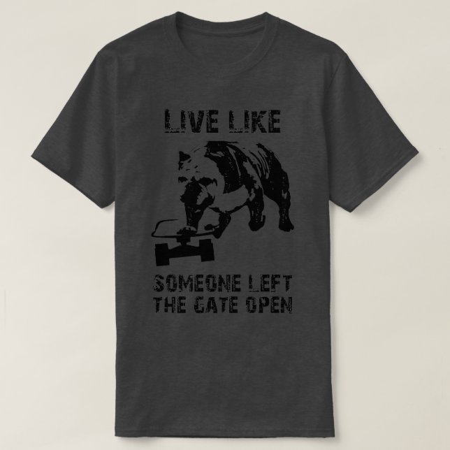 T-shirt Live Comme quelqu'un a quitté la Porte ouvrir Old  (Design devant)