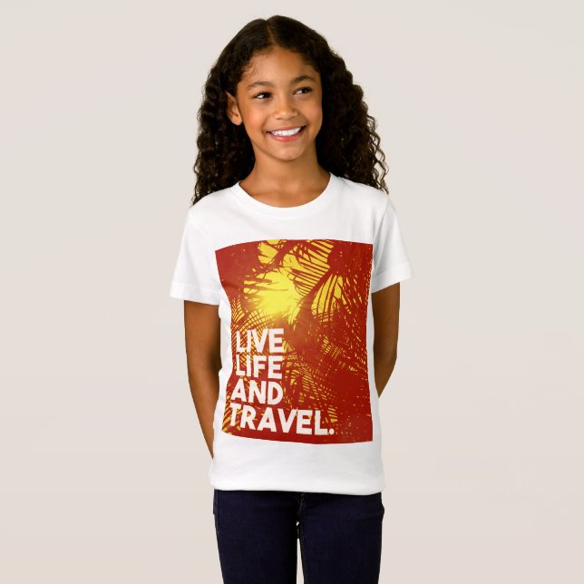 T-Shirt Live et Travel (Devant entier)