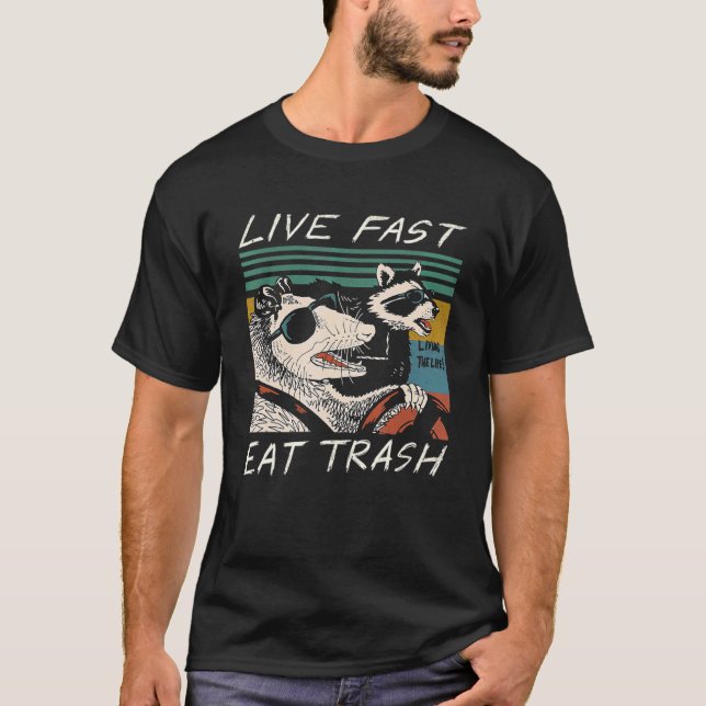 T-shirt Live Fast Eat Trump (Devant)